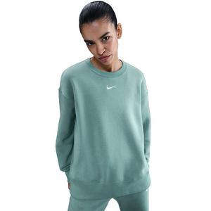 Nike Women's Sportswear Phoenix Fleece Oversized Long-Sleeve Crew-Neck Sweatshirt -Green