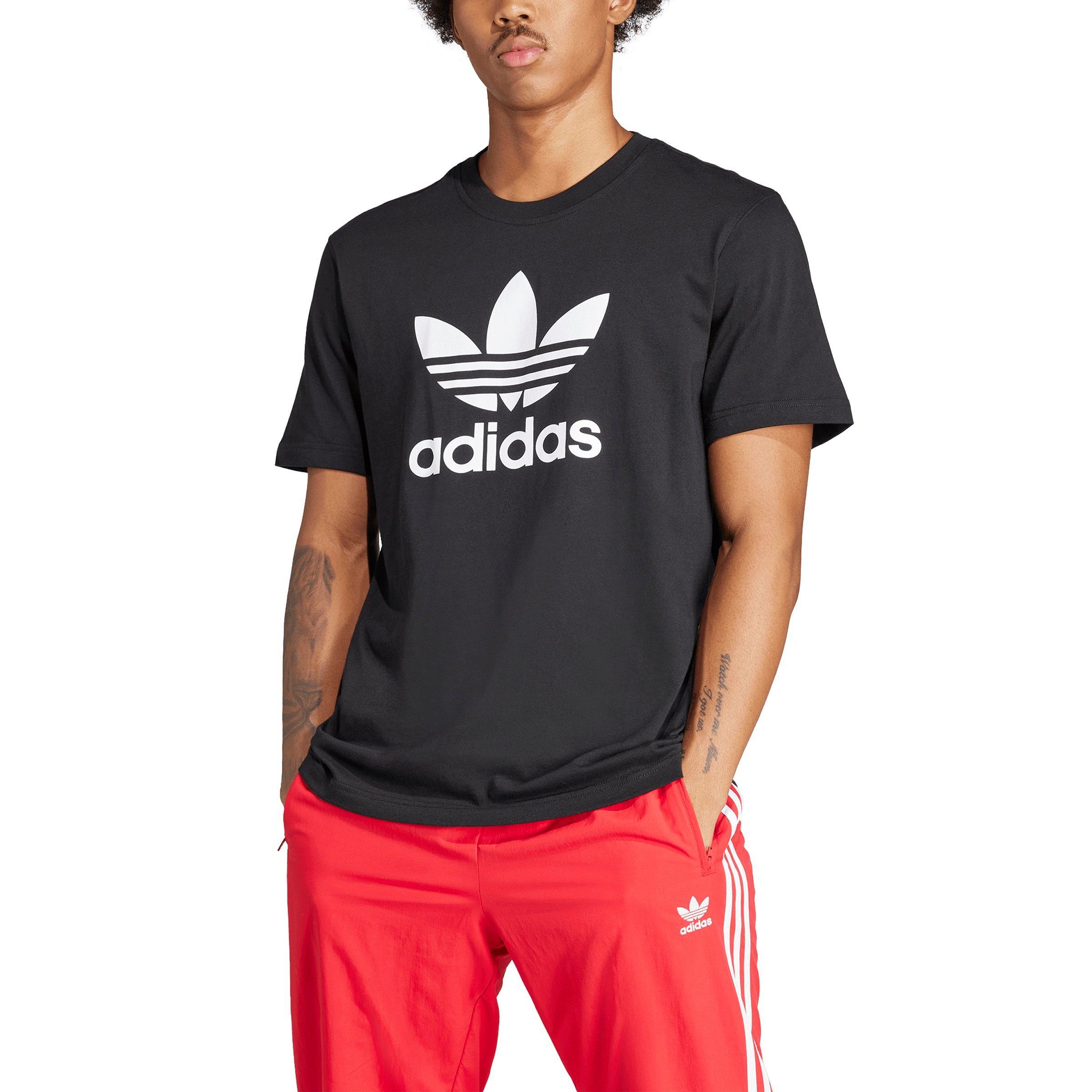 adidas Originals Men's Adicolor Trefoil T-Shirt - Black - BLACK Thumbnail View 1