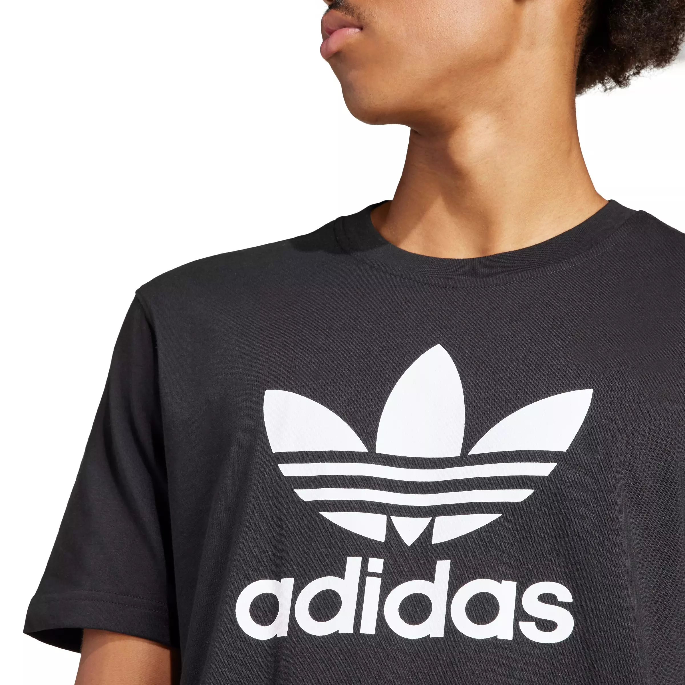 adidas Originals Men's Adicolor Trefoil T-Shirt - Black - BLACK
