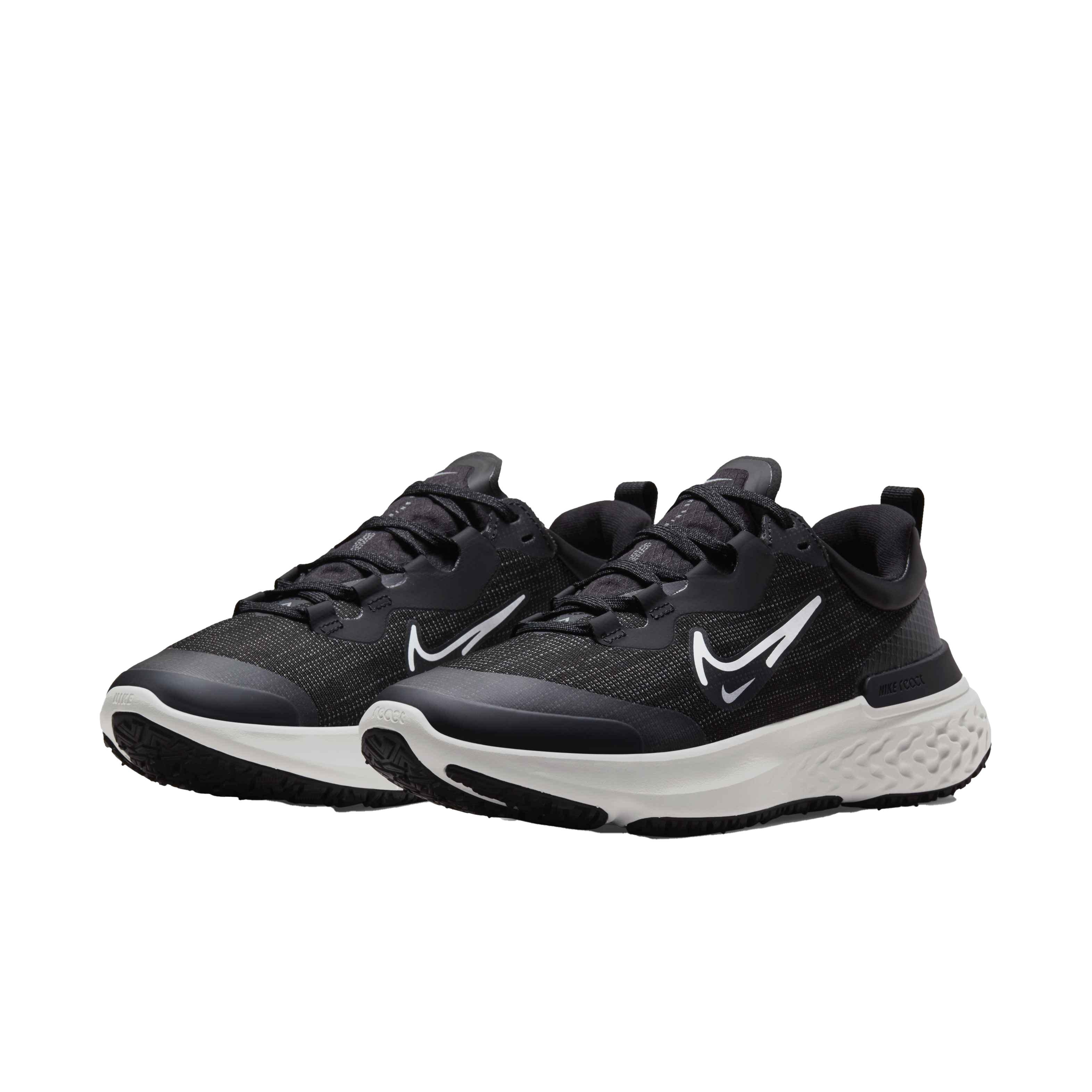 Nike React Miler 2 Shield "Black/Platinum Tint/Off Noir" Women's Weatherized Running Shoe - BLACK Thumbnail View 3