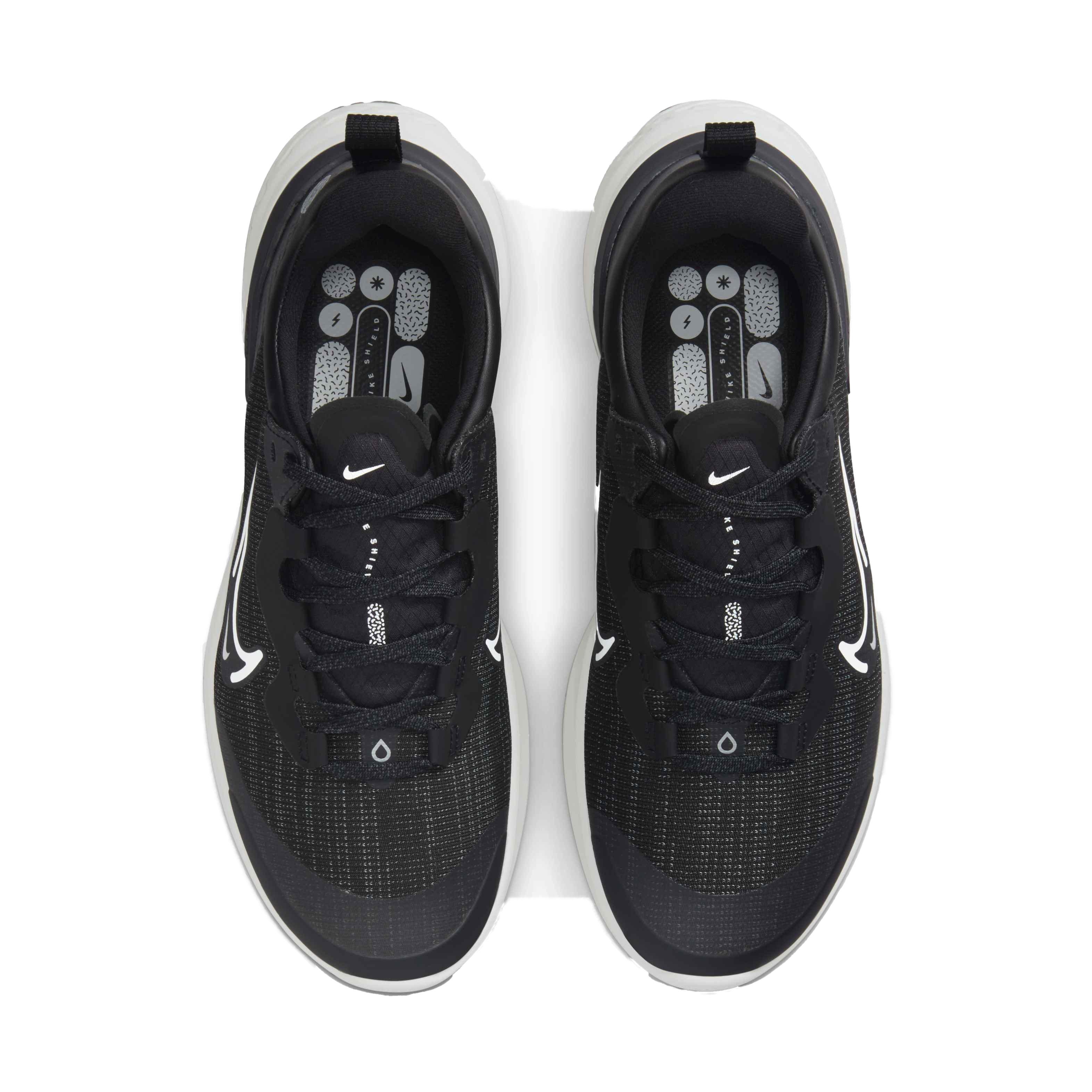 Nike React Miler 2 Shield "Black/Platinum Tint/Off Noir" Women's Weatherized Running Shoe - BLACK Thumbnail View 4