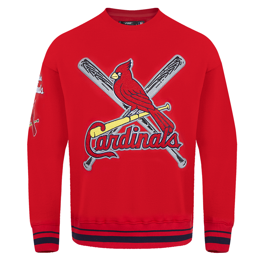 Pro Standard Men's MLB St. Louis Cardinals Mashup Rib Crewneck -Red/Navy - RED/NAVY Thumbnail View 1