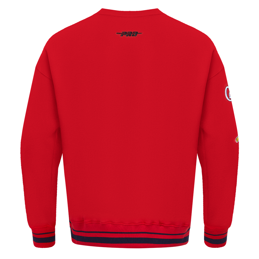 Pro Standard Men's MLB St. Louis Cardinals Mashup Rib Crewneck - Red/Navy - RED/NAVY Thumbnail View 2