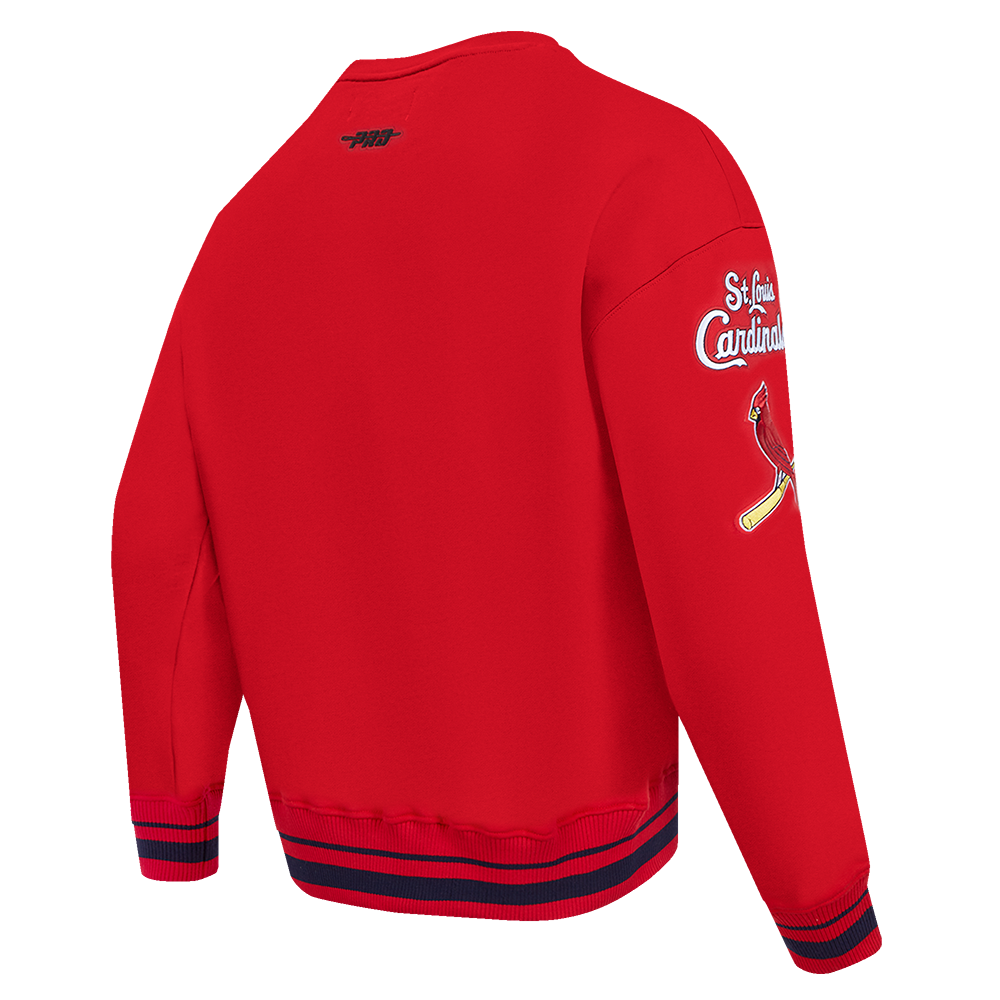 Pro Standard Men's MLB St. Louis Cardinals Mashup Rib Crewneck -Red/Navy - RED/NAVY Thumbnail View 4