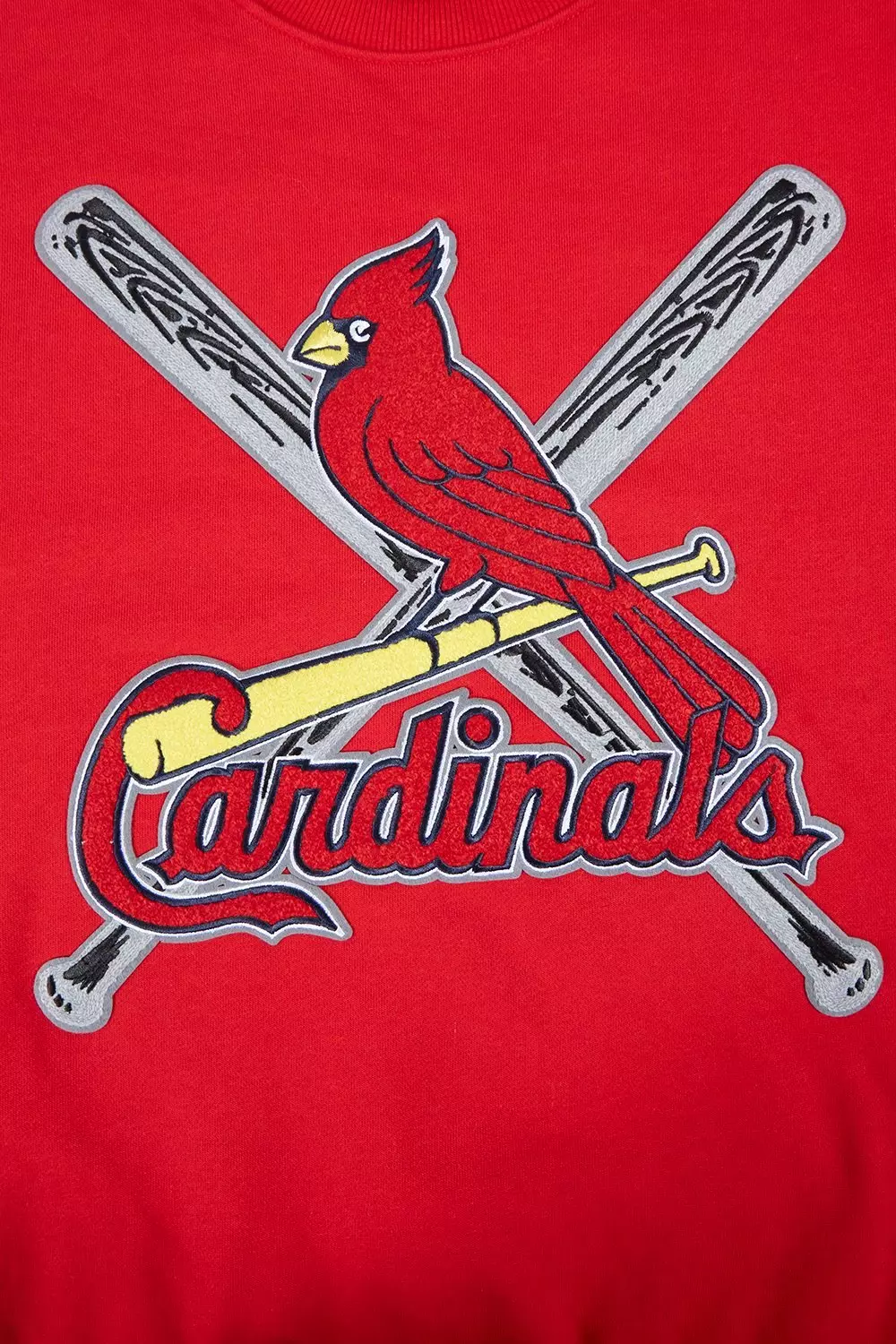 Pro Standard Men's MLB St. Louis Cardinals Mashup Rib Crewneck - Red/Navy - RED/NAVY