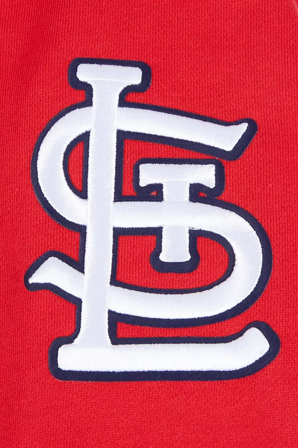 Pro Standard Men's MLB St. Louis Cardinals Mashup Rib Crewneck -Red/Navy - RED/NAVY