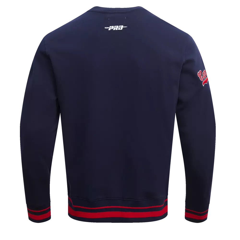 Pro Standard Men's MLB St. Louis Cardinals Retro Mashup Rib Crewneck - Navy/Red - NAVY/RED