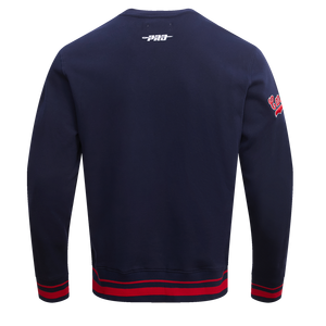 Pro Standard Men's MLB St. Louis Cardinals Retro Mashup Rib Crewneck -Navy/Red