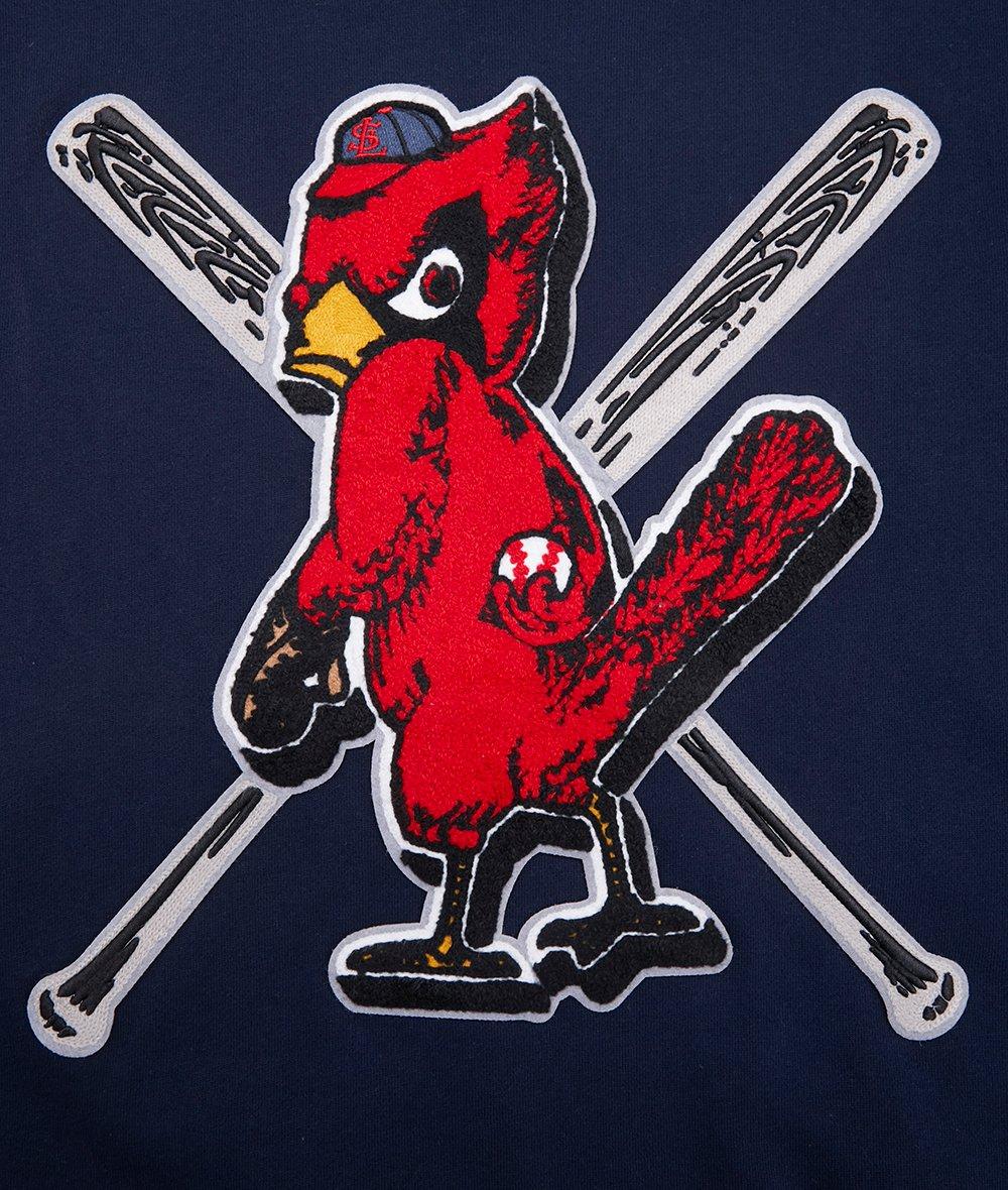Pro Standard Men's MLB St. Louis Cardinals Retro Mashup Rib Crewneck -Navy/Red - NAVY/RED Thumbnail View 5