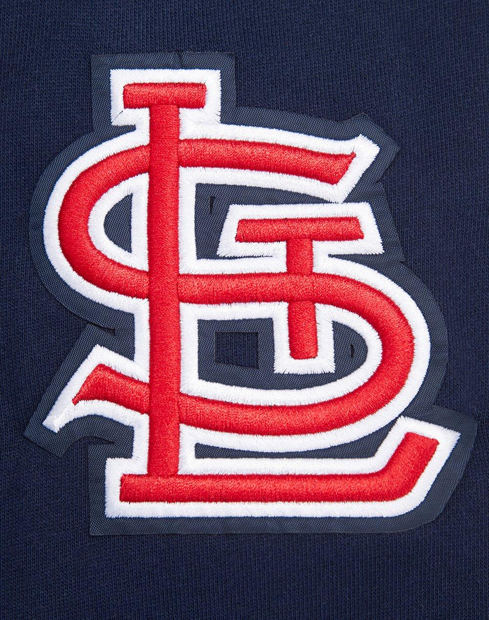 Pro Standard Men's MLB St. Louis Cardinals Retro Mashup Rib Crewneck - Navy/Red - NAVY/RED Thumbnail View 6