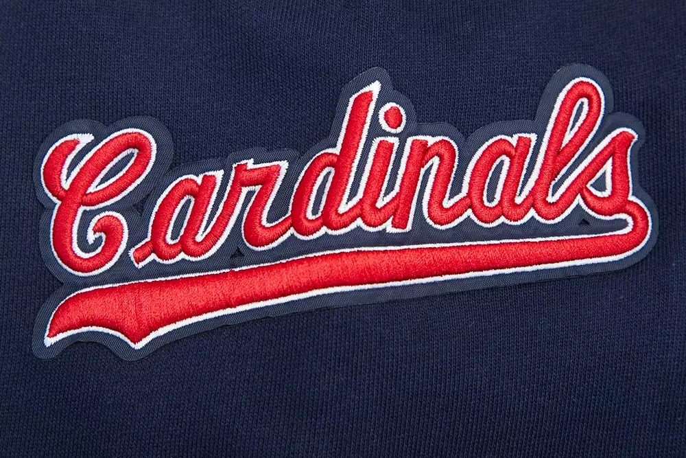 Pro Standard Men's MLB St. Louis Cardinals Retro Mashup Rib Crewneck -Navy/Red - NAVY/RED