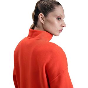 Nike Women's Sportswear Phoenix Fleece Oversized 1/4-Zip Long Sweatshirt -Red