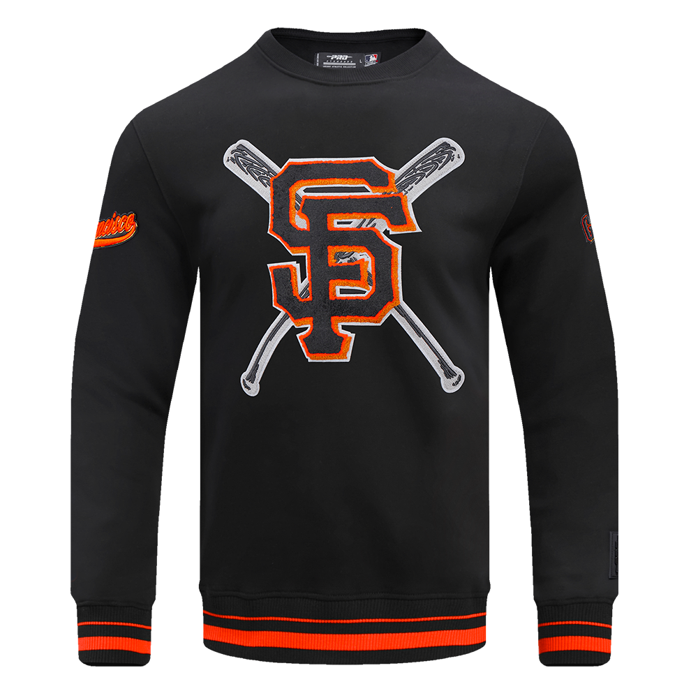 Pro Standard Men's MLB St. Louis Cardinals Mashup Rib Crewneck -Black/Orange - BLACK/ORANGE Thumbnail View 1