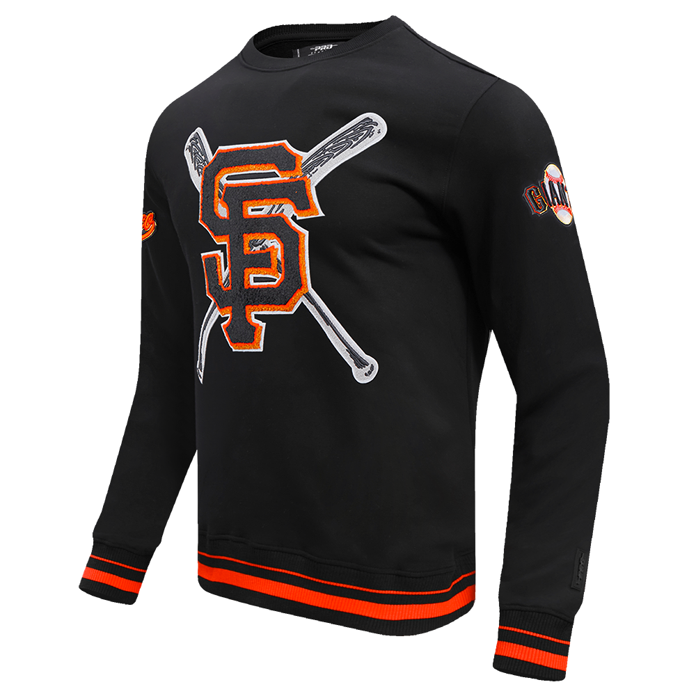 Pro Standard Men's MLB St. Louis Cardinals Mashup Rib Crewneck - Black/Orange - BLACK/ORANGE Thumbnail View 3
