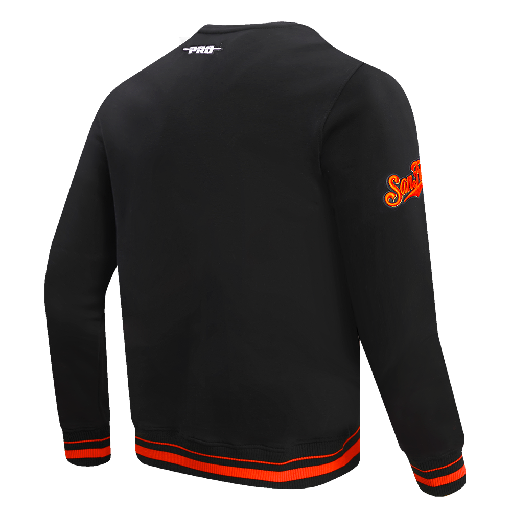 Pro Standard Men's MLB St. Louis Cardinals Mashup Rib Crewneck -Black/Orange - BLACK/ORANGE Thumbnail View 4