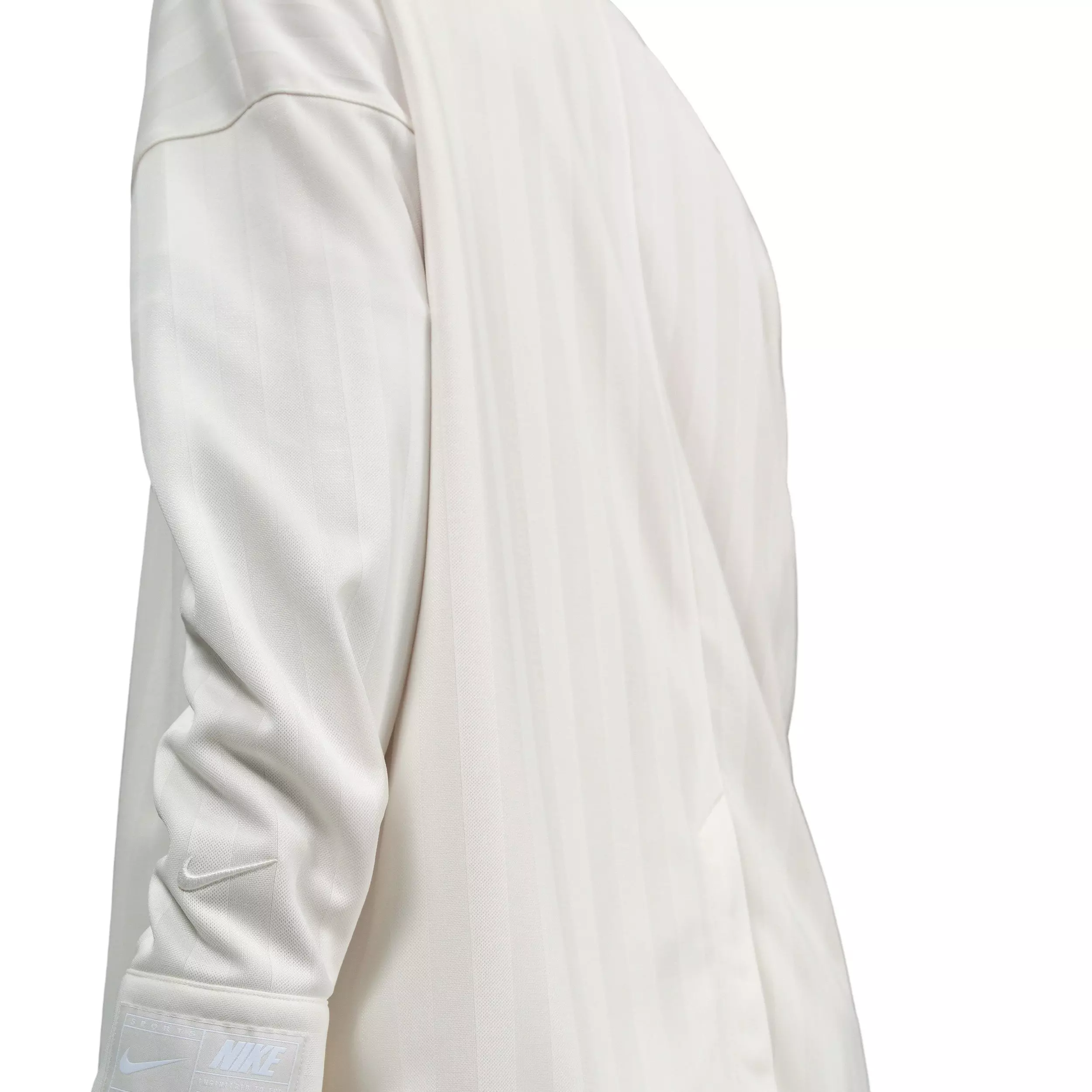 Nike Women's Sportswear Jacquard Stripe Button Down Shirt -Ivory - IVORY