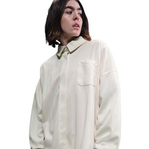 Nike Women's Sportswear Jacquard Stripe Button Down Shirt -Ivory