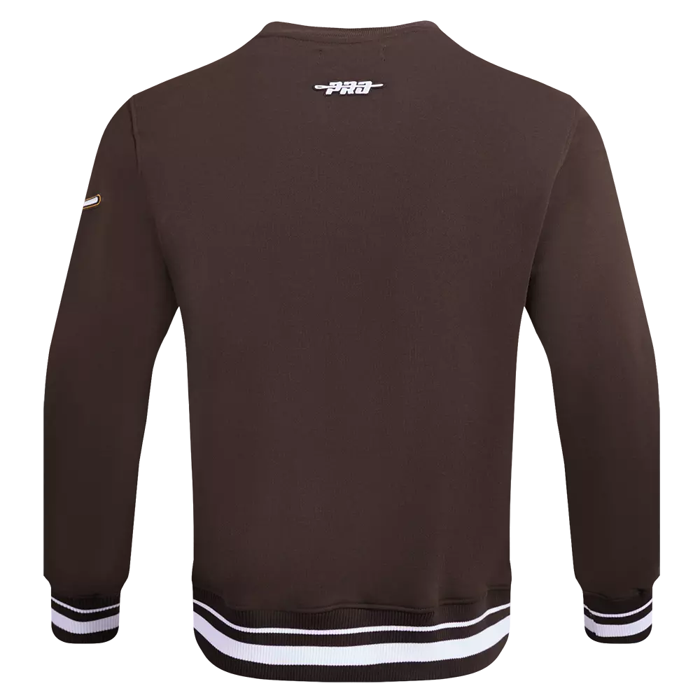Pro Standard Men's MLB San Diego Padres Mashup Rib Crewneck -Brown - BROWN