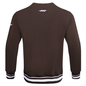 Pro Standard Men's MLB San Diego Padres Mashup Rib Crewneck -Brown