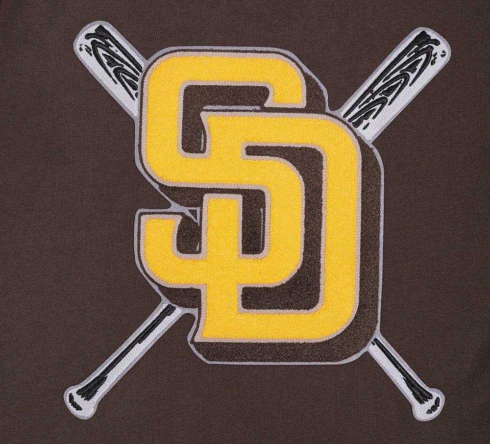 Pro Standard Men's MLB San Diego Padres Mashup Rib Crewneck - Brown - BROWN Thumbnail View 5