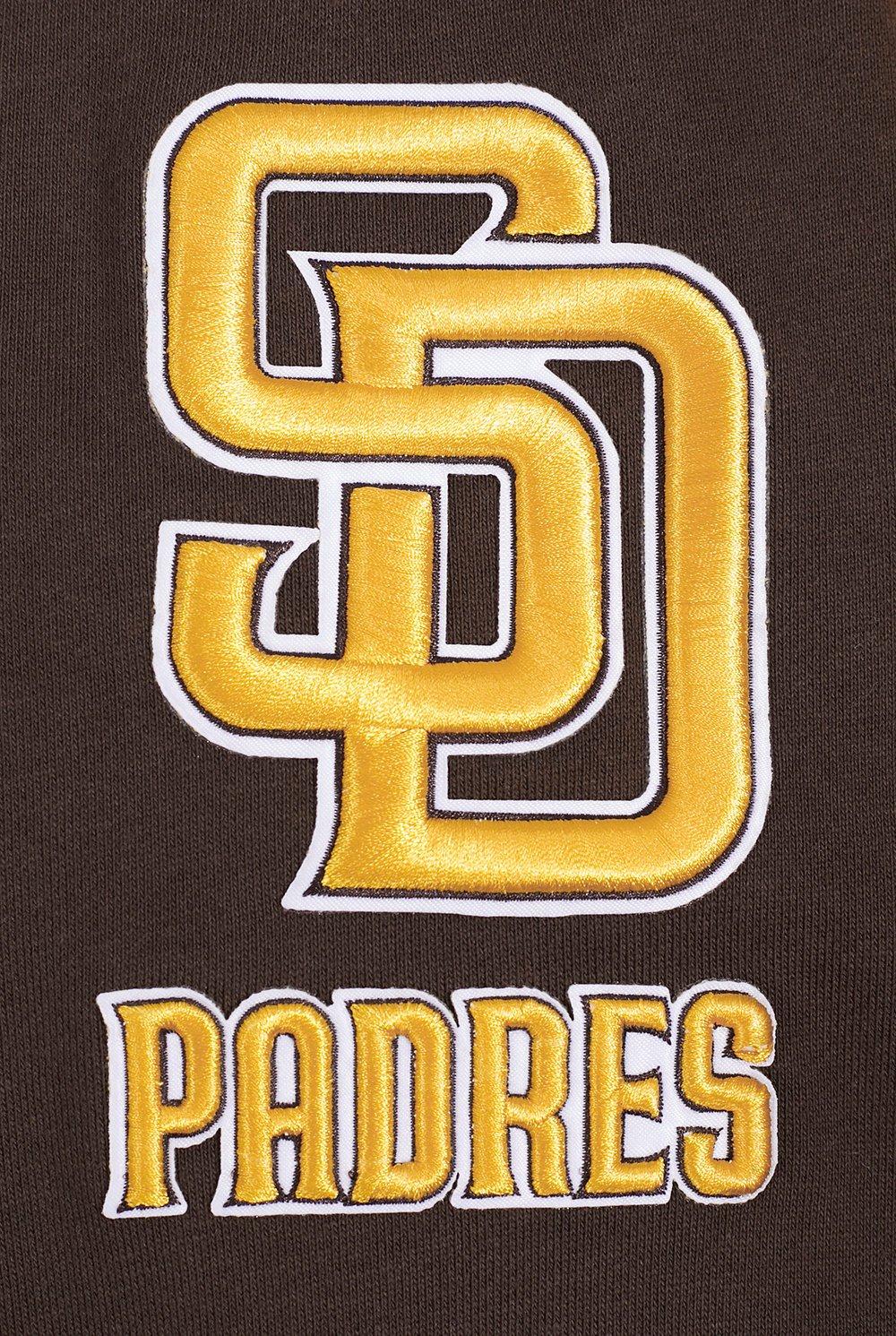 Pro Standard Men's MLB San Diego Padres Mashup Rib Crewneck - Brown - BROWN Thumbnail View 6