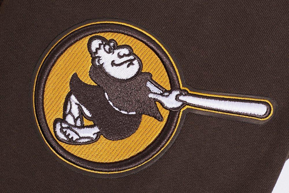 Pro Standard Men's MLB San Diego Padres Mashup Rib Crewneck -Brown - BROWN Thumbnail View 7