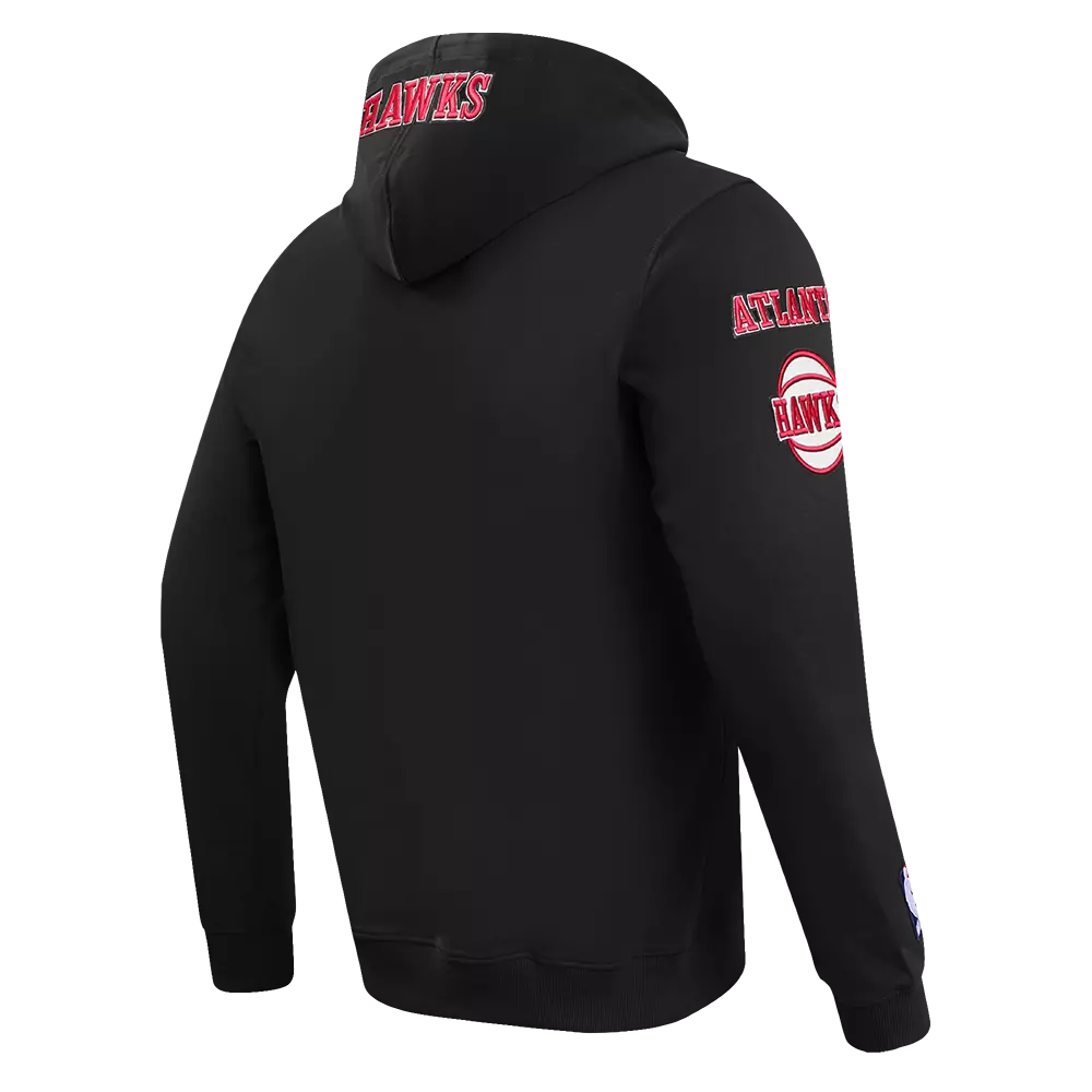 Pro Standard Men's NBA Atlanta Hawks Old English PO Hoodie - Black - BLACK