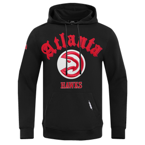 Pro Standard Men's NBA Atlanta Hawks Old English PO Hoodie -Black