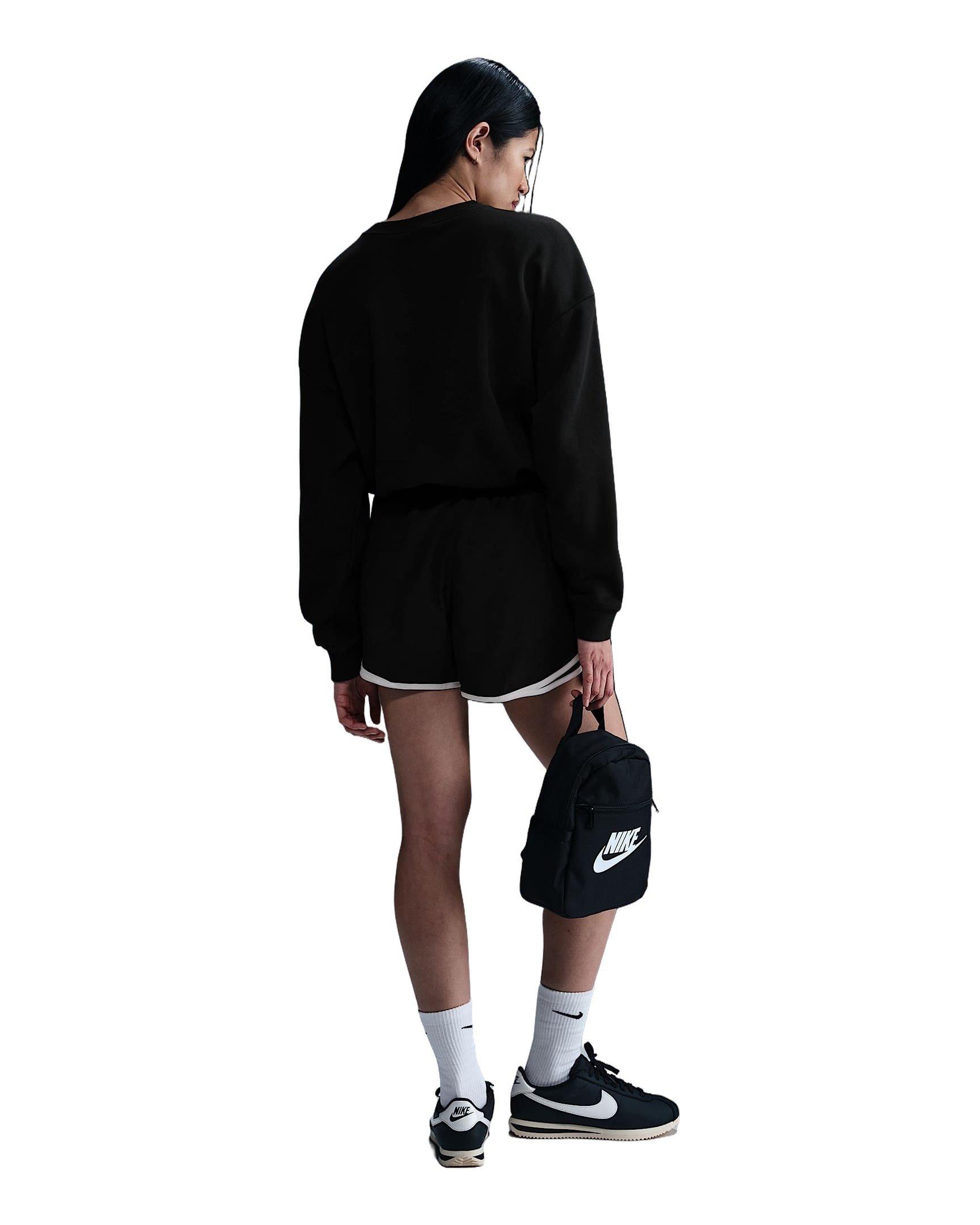 Nike Women's Sportswear Club Fleece Loose Crew-Neck Sweatshirt - Black - BLACK Thumbnail View 5