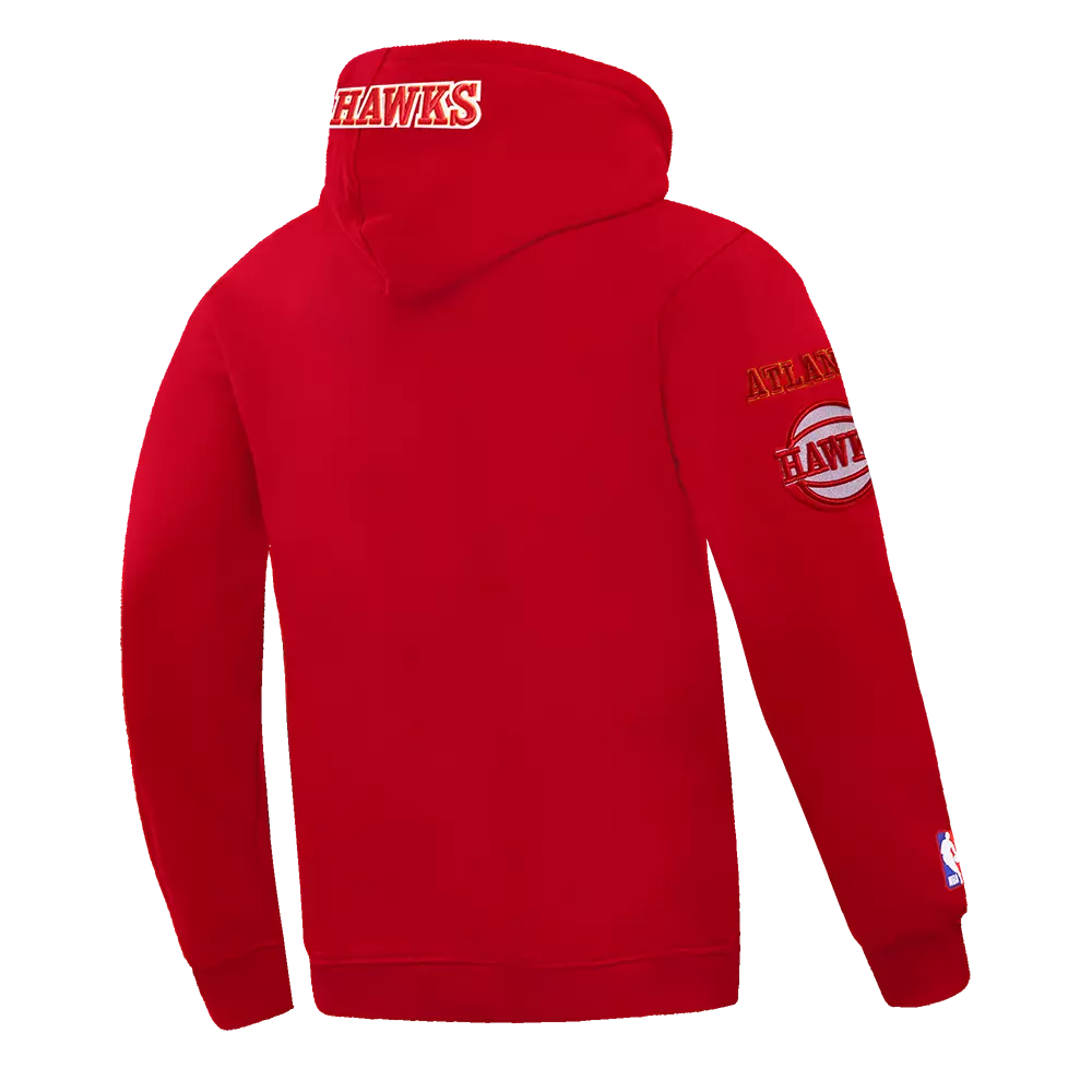 Pro Standard Men's NBA Atlanta Hawks Old English PO Hoodie -Red - RED