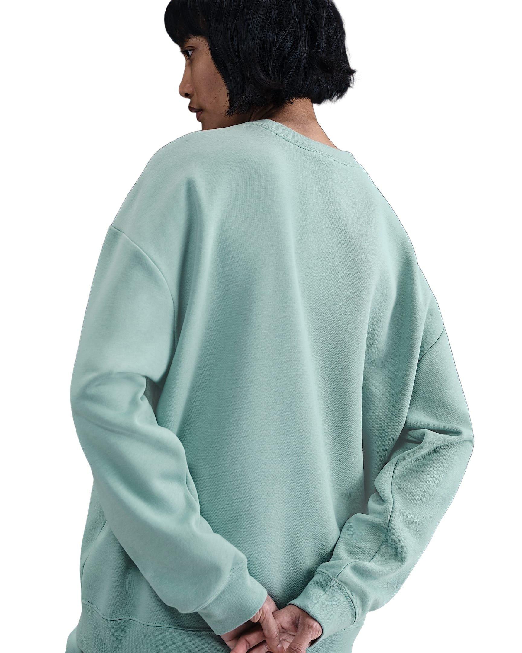 Nike Women's Sportswear Club Fleece Loose Crew-Neck Sweatshirt - Mint Green - GREEN Thumbnail View 2