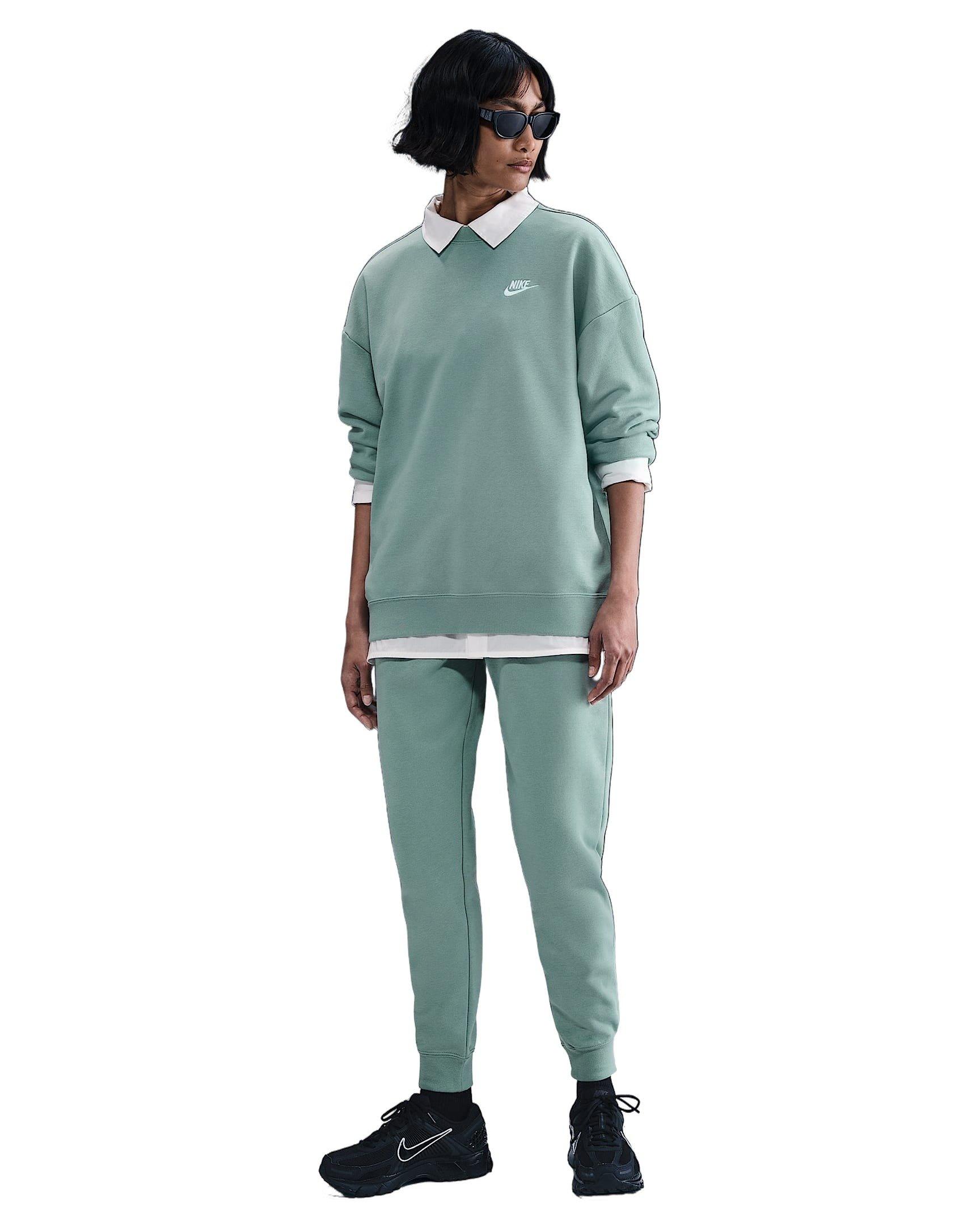 Nike Women's Sportswear Club Fleece Loose Crew-Neck Sweatshirt - Mint Green - GREEN Thumbnail View 4