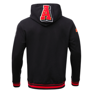 Pro Standard Men's NBA Atlanta Hawks Mashup Rib PO Hoodie -Black/Red