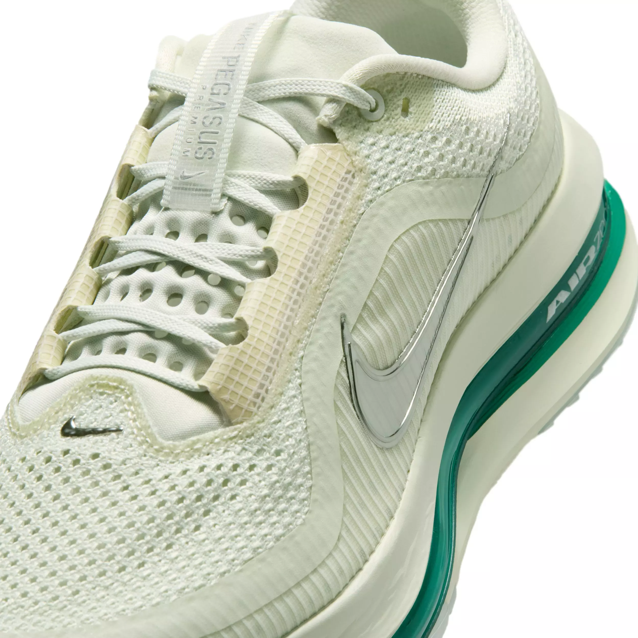 Nike Pegasus Premium "Sea Glass/Malachite/Light Silver/Metallic Silver" Women's Road Running Shoe - GREEN/SILVER