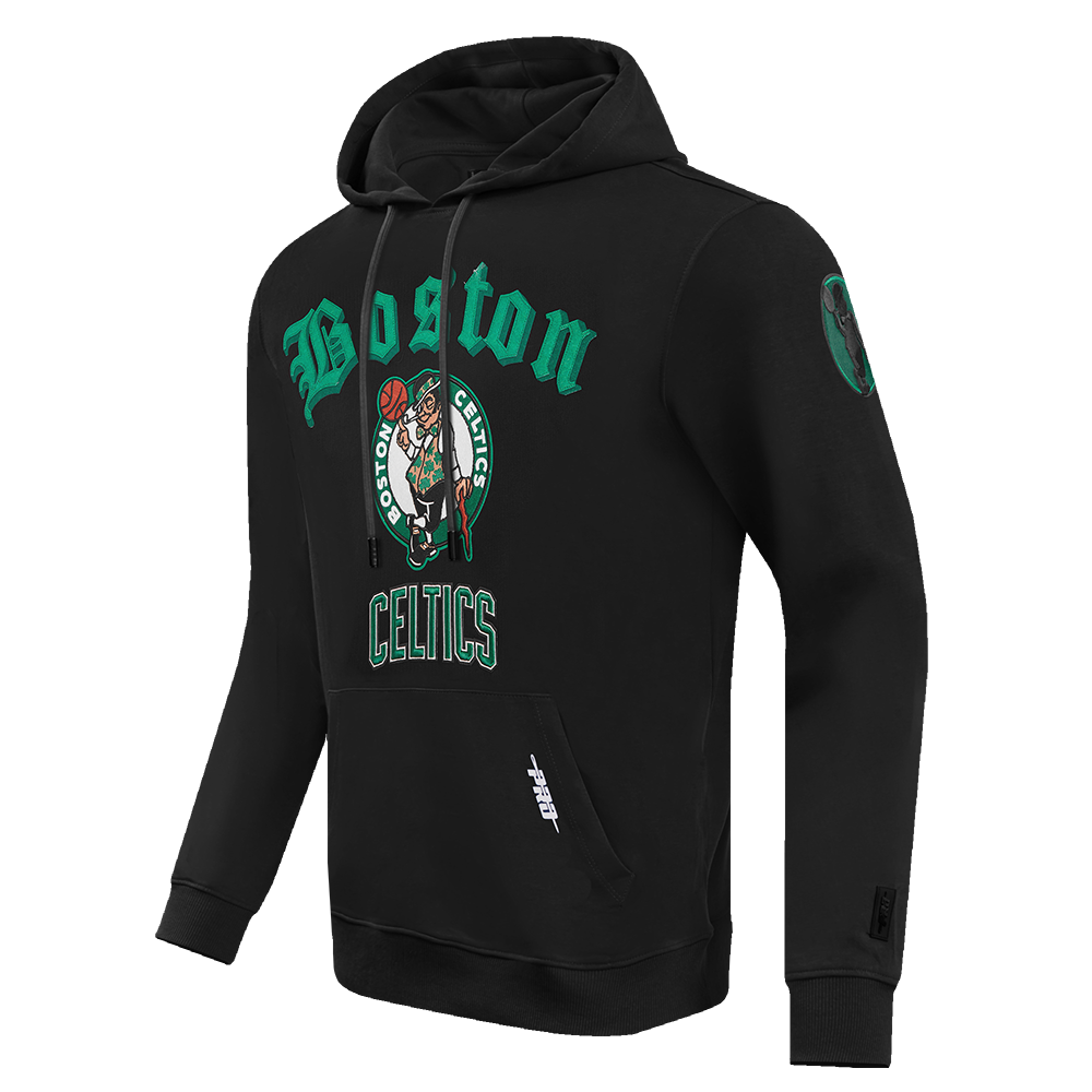 Pro Standard Men's NBA Boston Celtics Old English PO Hoodie -Black - BLACK Thumbnail View 3