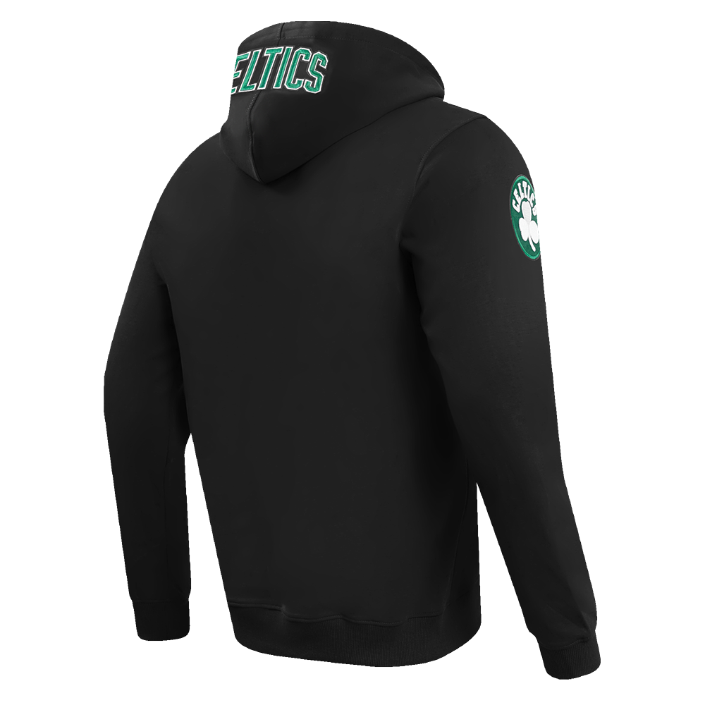Pro Standard Men's NBA Boston Celtics Old English PO Hoodie -Black - BLACK Thumbnail View 4