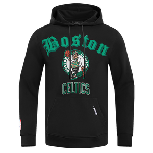 Pro Standard Men's NBA Boston Celtics Old English PO Hoodie -Black