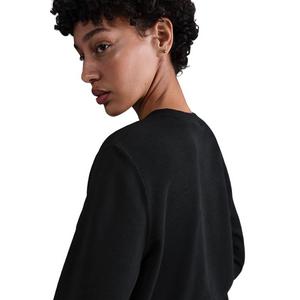 Nike Women's Sportswear Chill Terry Crew-Neck French Terry Sweatshirt -Black