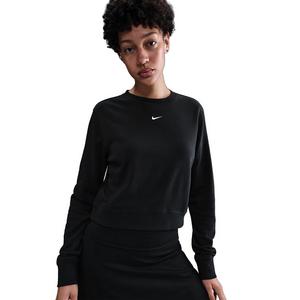 Nike Women's Sportswear Chill Terry Crew-Neck French Terry Sweatshirt -Black