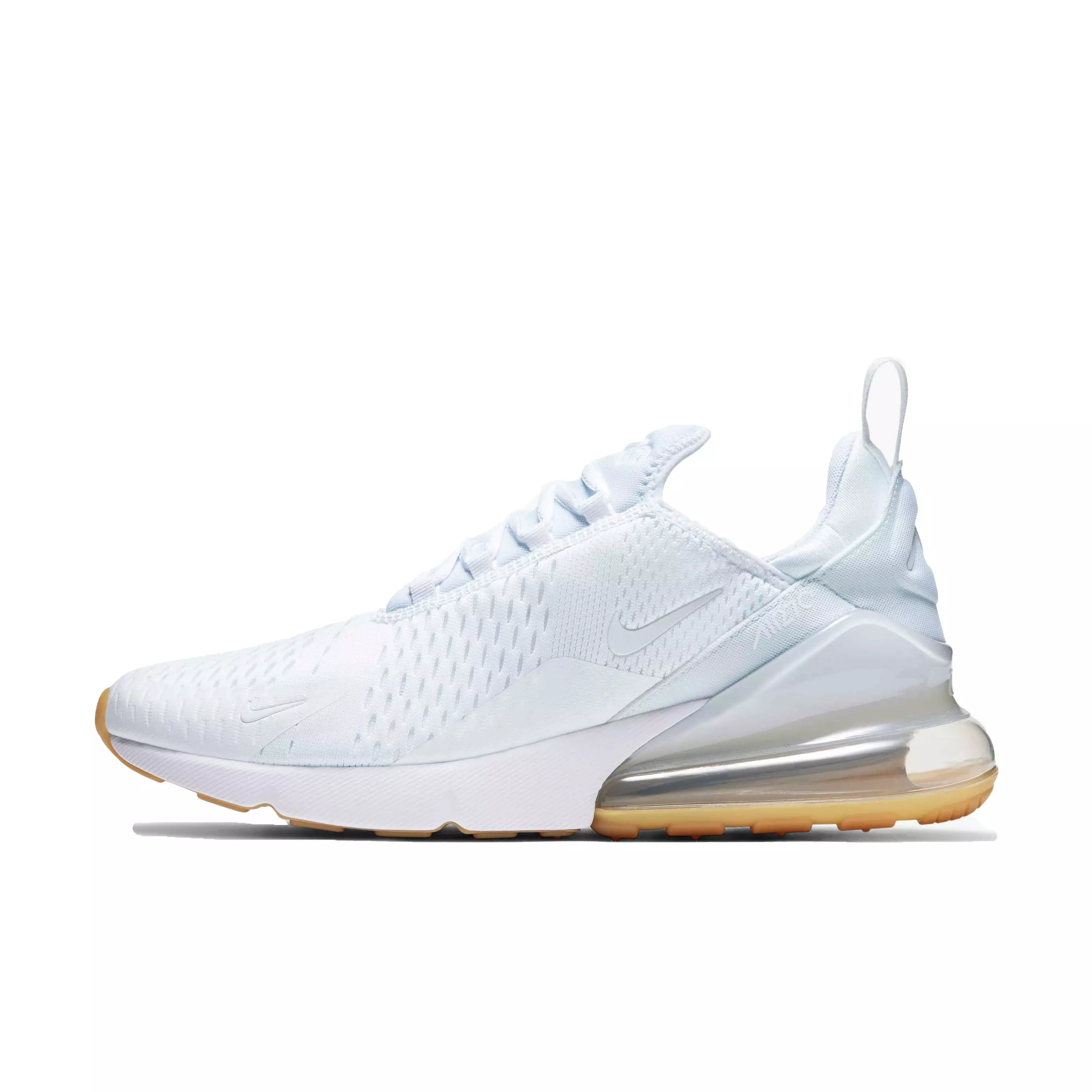 Nike Air Max 270 "White/White/Gum Light Brown" Men's Shoe - WHITE