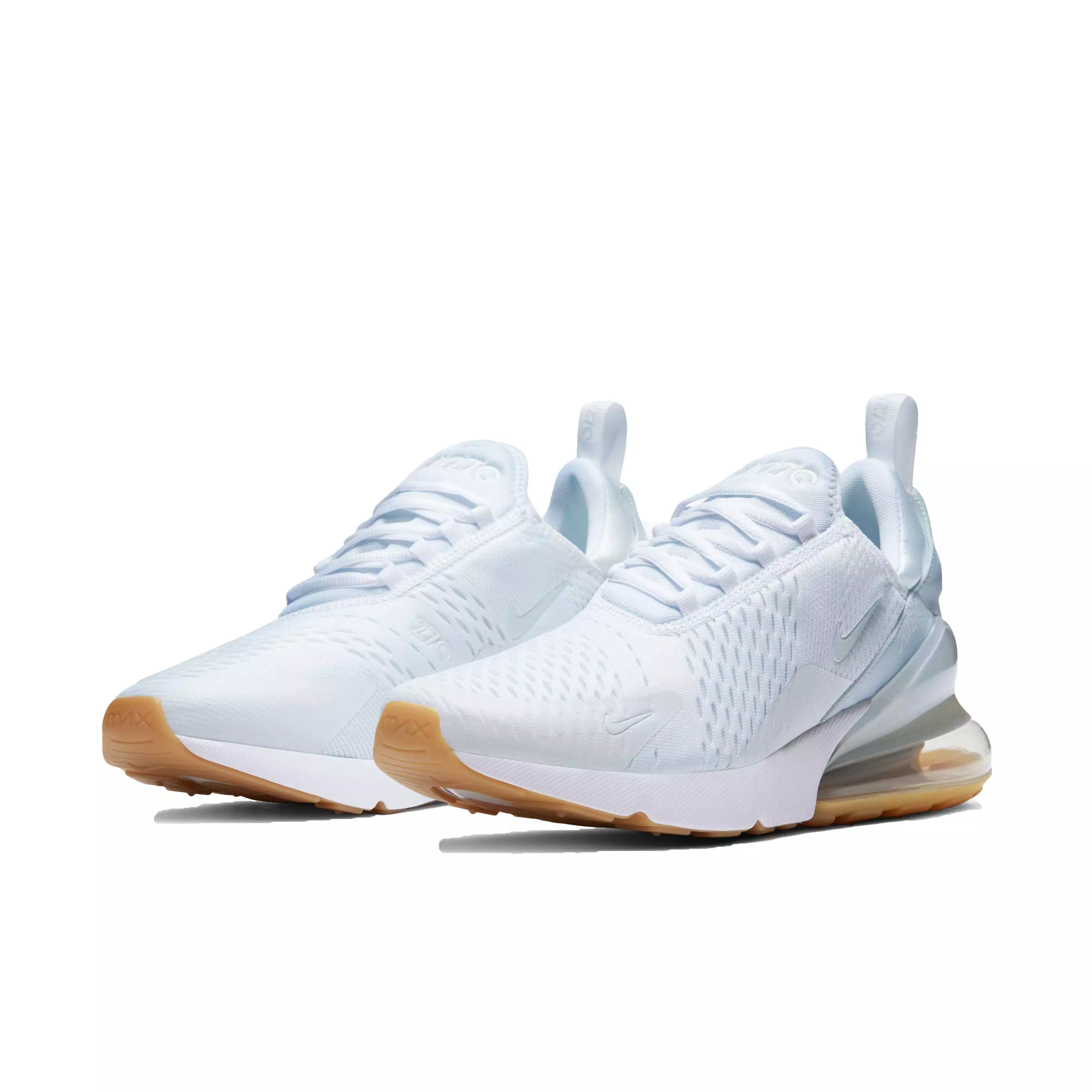 Nike Air Max 270 "White/White/Gum Light Brown" Men's Shoe - WHITE