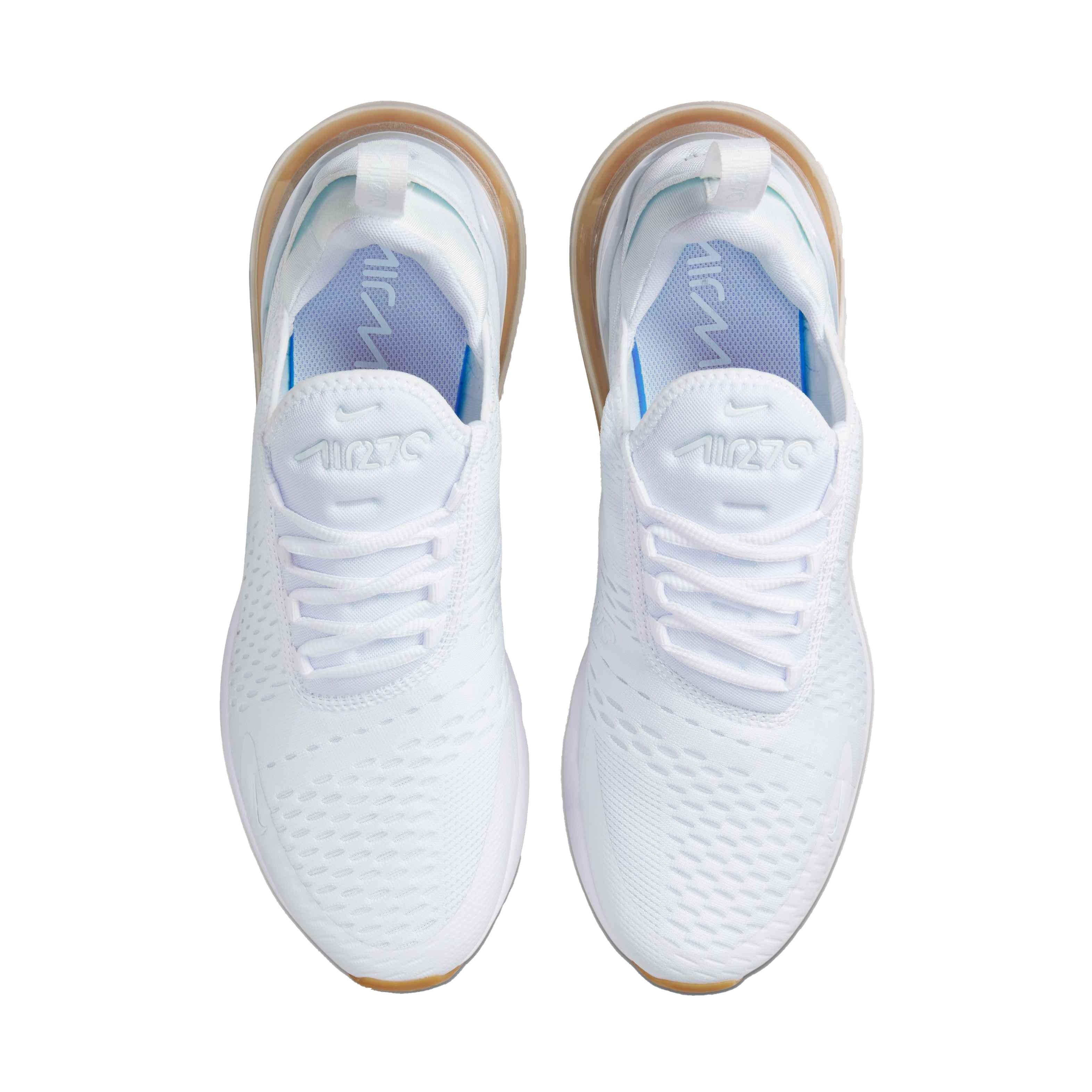Nike Air Max 270 "White/White/Gum Light Brown" Men's Shoe - WHITE Thumbnail View 4