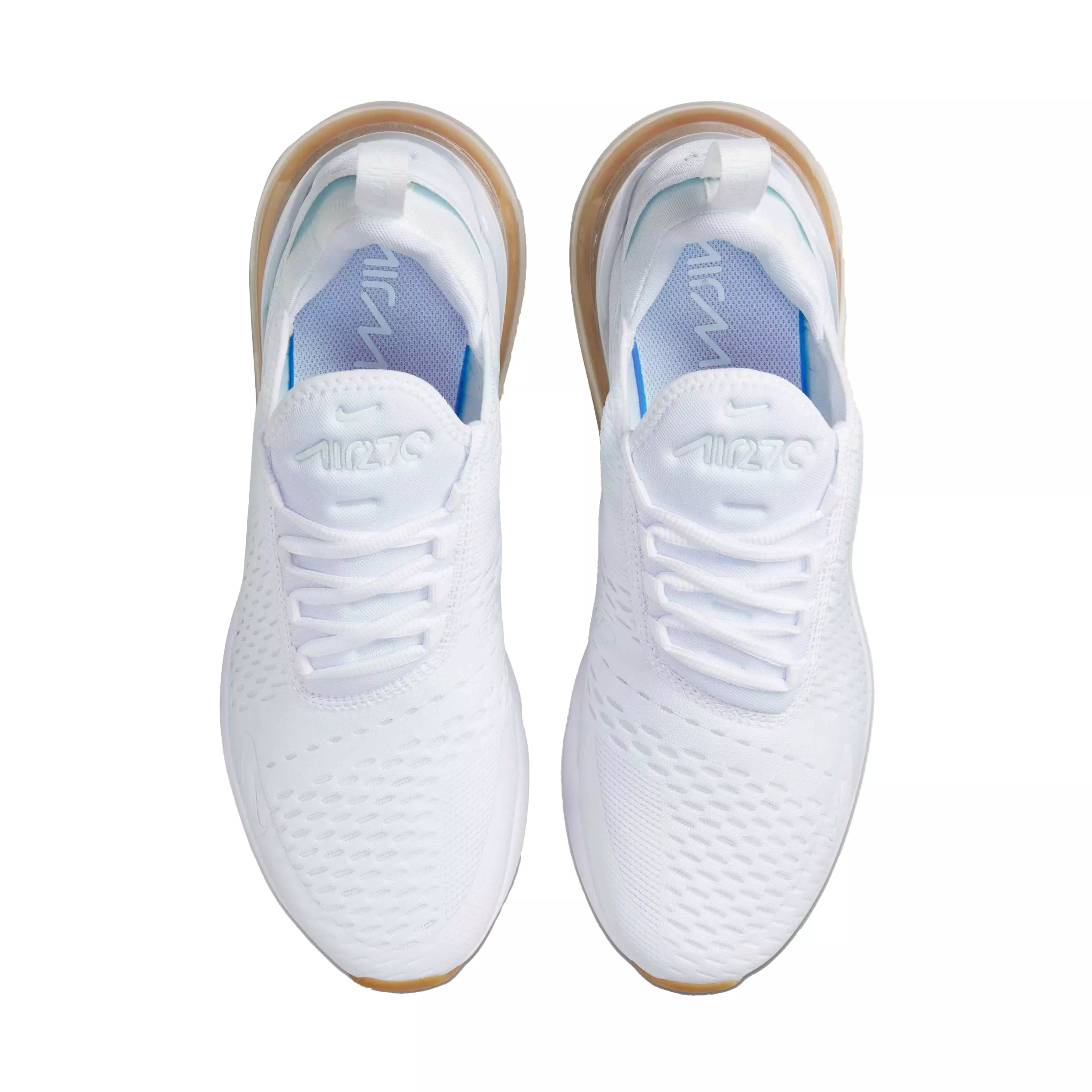 Nike Air Max 270 "White/White/Gum Light Brown" Men's Shoe - WHITE
