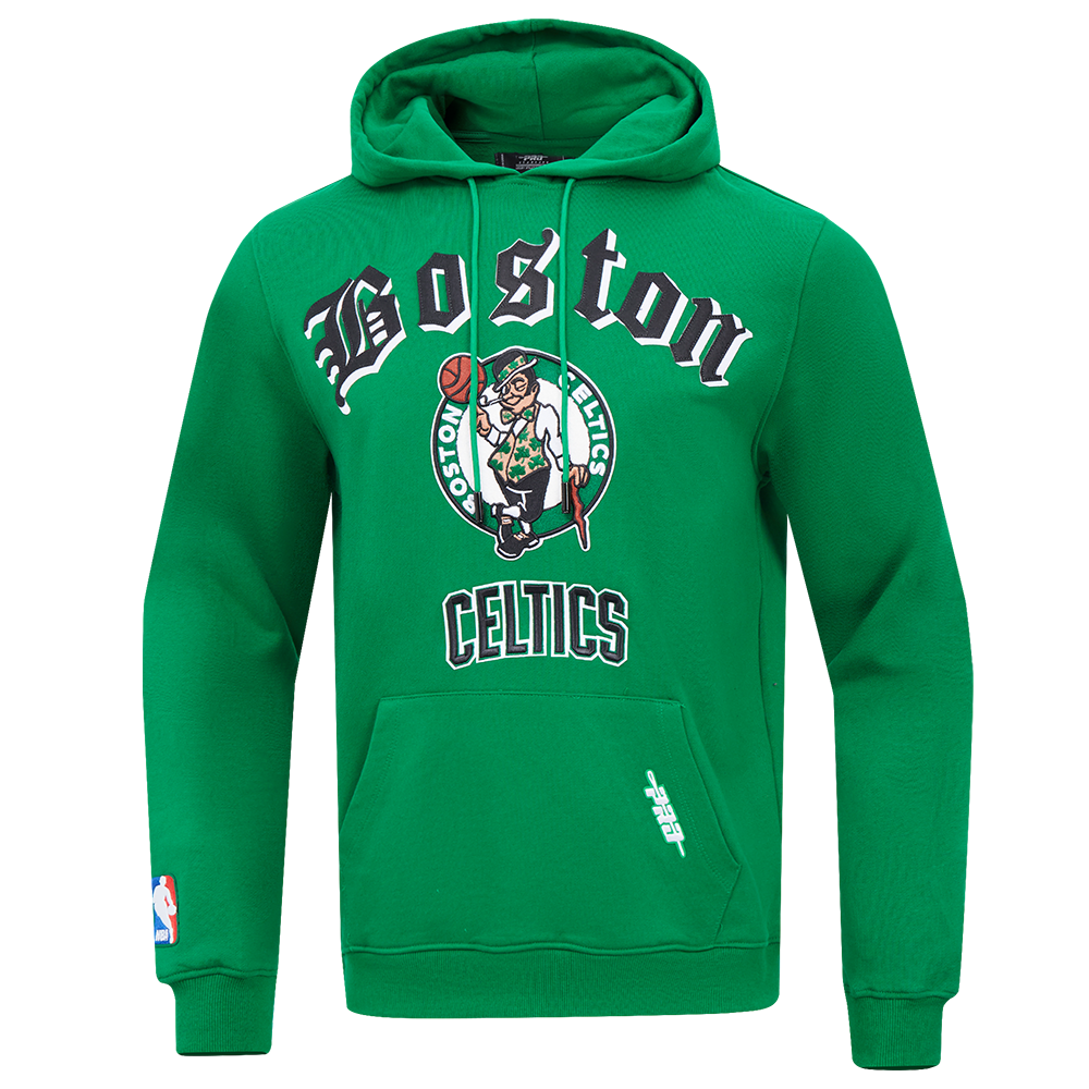 Pro Standard Men's NBA Boston Celtics Old English PO Hoodie - Green - GREEN Thumbnail View 1