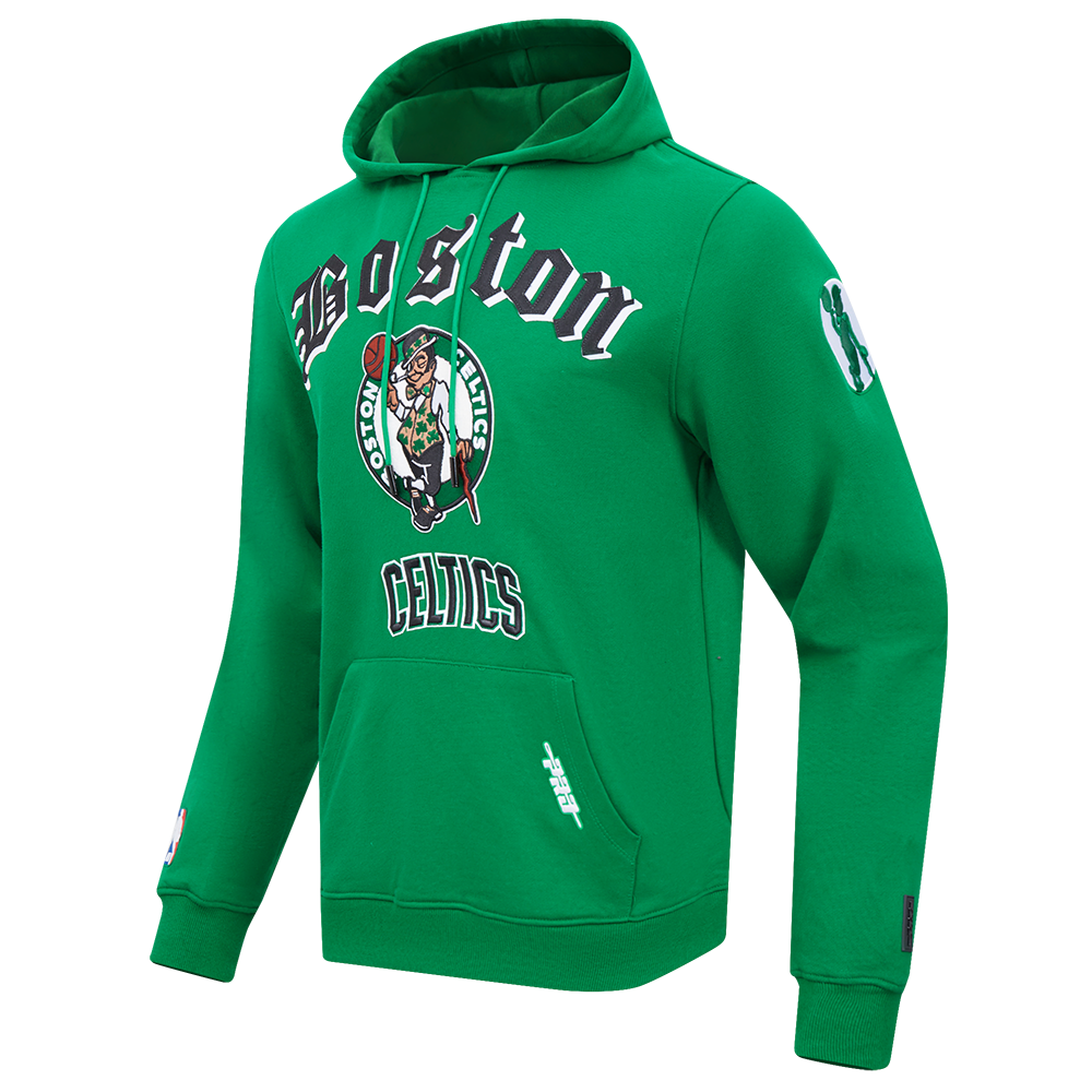 Pro Standard Men's NBA Boston Celtics Old English PO Hoodie -Green - GREEN Thumbnail View 3