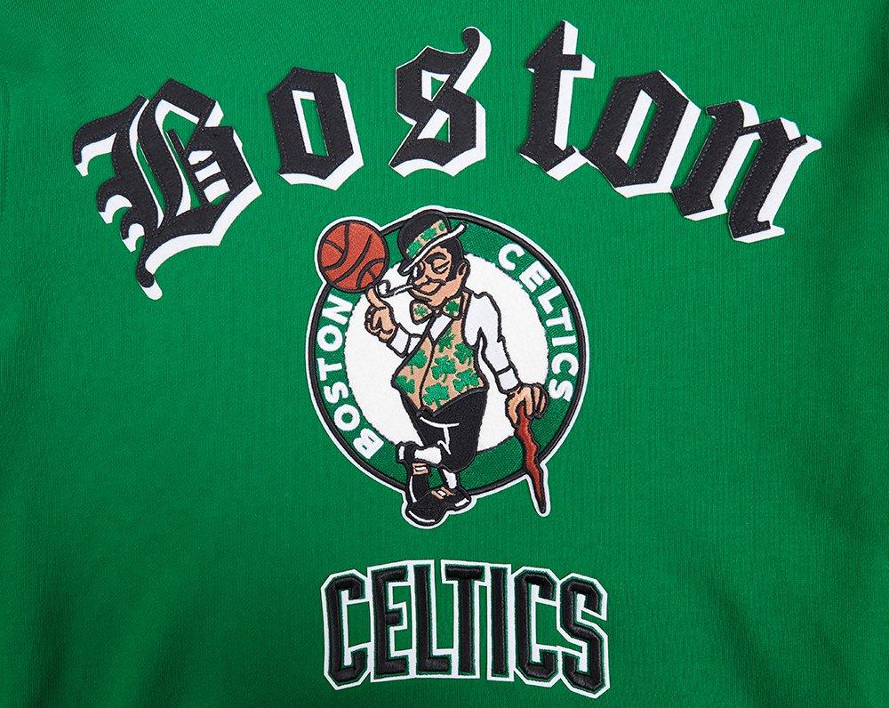 Pro Standard Men's NBA Boston Celtics Old English PO Hoodie - Green - GREEN Thumbnail View 5