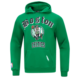 Pro Standard Men's NBA Boston Celtics Old English PO Hoodie -Green