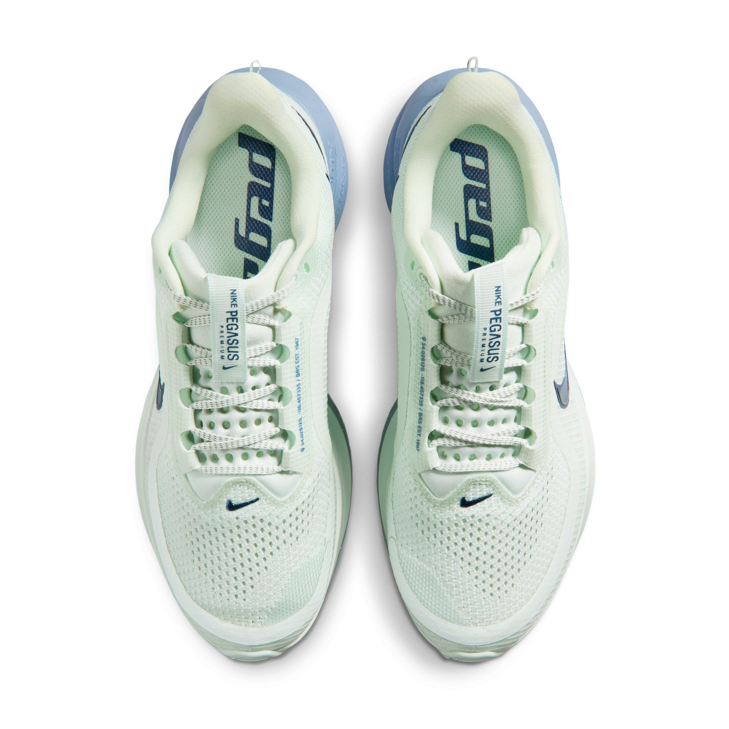 Nike Pegasus Premium "Barely Green/Work Blue/Football Grey/Blue Void" Women's Road Running Shoe - GREEN/BLUE Thumbnail View 4
