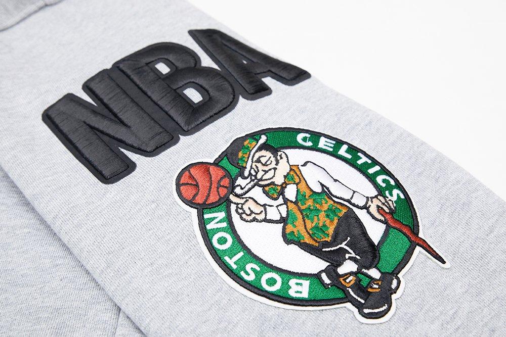 Pro Standard Men's NBA Boston Celtics Mashup Rib PO Hoodie - Grey/Green - GREY/GREEN Thumbnail View 6