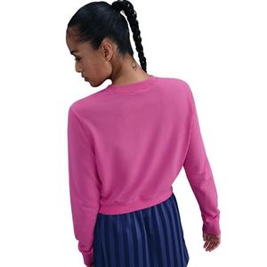 Nike Women's Sportswear Chill Terry Crew-Neck French Terry Sweatshirt -Pink